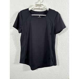 Spyder Active Shirt Womens Medium Black Short Sleeve Athletic Performance Top